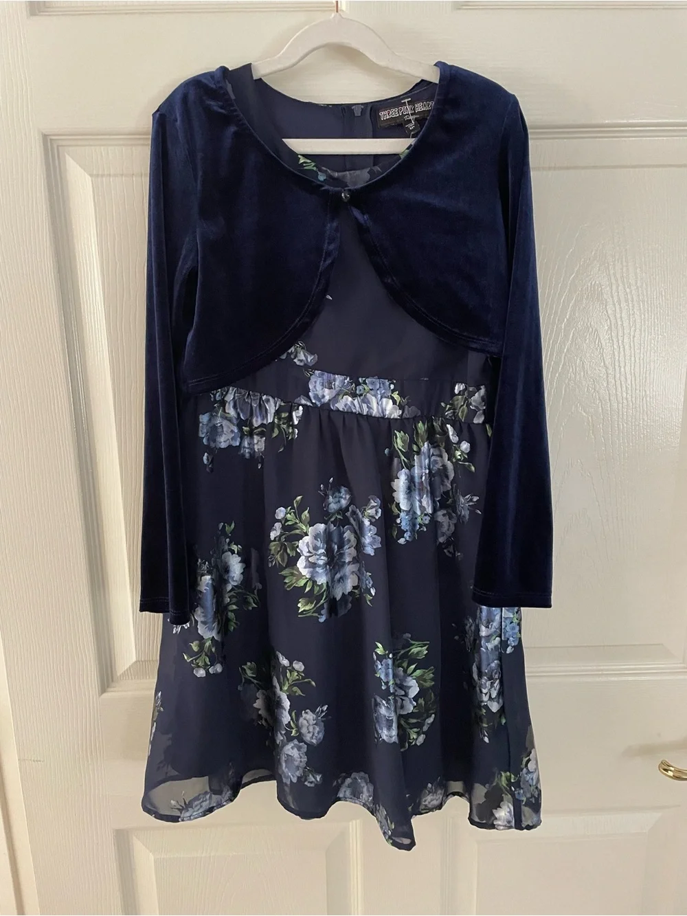 Three Pink Hearts Tricci Navy Dress